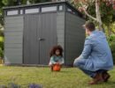 Keter 9’x 7′ Cortina Heavy Duty Plastic Pent Shed – Dark Green-oakleysgardenmachine- Free shipping