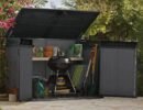 Keter 6’x3.5′ Cortina Heavy Duty Plastic Storage Unit – Dark Grey-oakleysgardenmachine- Free shipping