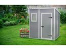 Keter 6′ x 6′ Manor Plastic Pent Garden Storage Shed – Grey-oakleysgardenmachine- Free shipping