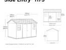 Keter 11’x7.5′ Newton Plus Side Entry Plastic Shed – Dark Grey-oakleysgardenmachine- Free shipping