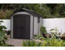 Keter 7.5’x9′ Premier Heavy Duty Plastic Shed – Grey-oakleysgardenmachine- Free shipping