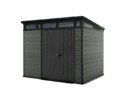 Keter 9’x 7′ Cortina Heavy Duty Plastic Pent Shed – Green-oakleysgardenmachine- Free shipping