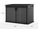 Keter 6’x3.5′ Cortina Heavy Duty Plastic Storage Unit – Dark Grey-oakleysgardenmachine- Free shipping