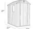 Keter 4’x6′ Darwin Heavy Duty Plastic Garden Shed – Green-oakleysgardenmachine- Free shipping