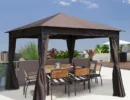 Outsunny 3m x 3m Garden Metal Gazebo Marquee Party Tent Canopy Shelter Pavilion