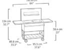 Keter 85 Litre Patio Cooler and Beverage Cart-oakleysgardenmachine- Free shipping